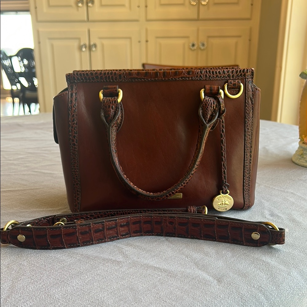 Brahmin Pecan Brown Leather Satchel - Picture 9 of 12